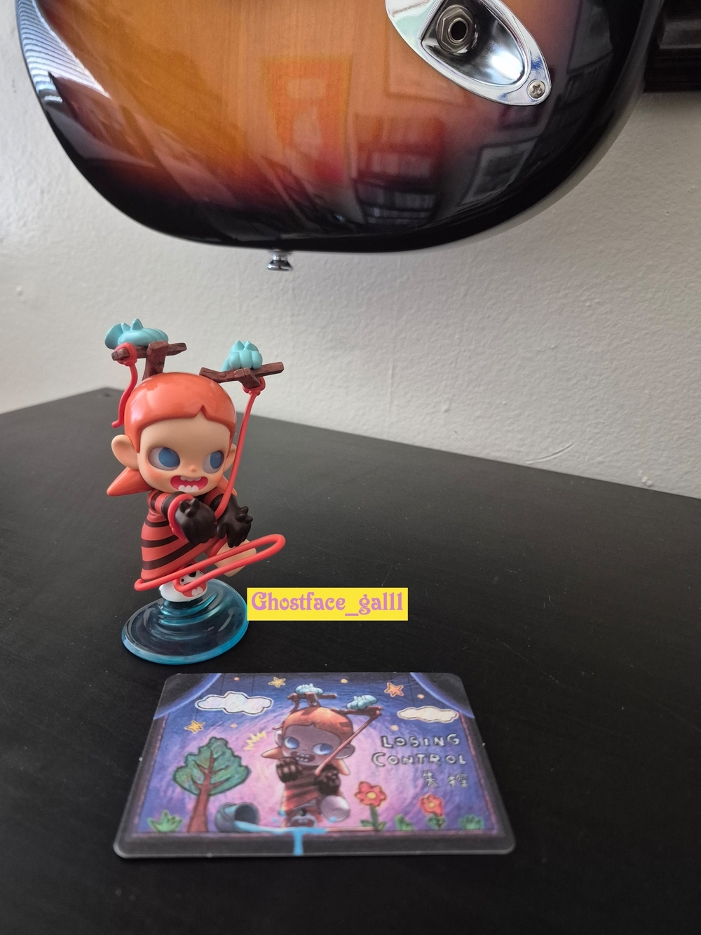 PopMart Zsiga Losing Control Red Vinyl Figure with Stand -